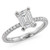 Emerald Cut Diamond Engagement Ring Mounting