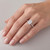 Emerald Cut Diamond Engagement Ring Mounting On Hand