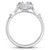 Star Halo Diamond Engagement Ring Mounting Floral Design Side