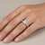 Diamond Engagement Ring Princess Cut Channel Setting On Hand