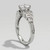 Unique Pyramid Diamond Engagement Ring Setting Side