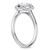 Twisted Halo Diamond Engagement Ring Setting Side