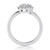 Tilted Pear-Shaped Diamond Halo Engagement Ring Setting Side
