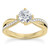 Stylish Diamond Engagement Ring Twist Setting Yellow Gold