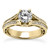 Fine Diamond Engagement Ring Setting Split Band Mount Yellow Gold