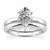 Pear-Cut Diamond Solitaire Engagement Wedding Ring Set