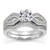 Split Matching Diamond Engagement Wedding Ring Set