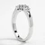 Three-Stone Matching Diamond Engagement Wedding Ring Set Side 2