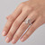 Winding Natural Diamond Seven-Stone Journey Ring On Hand