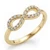 Diamond Infinity Promise / Cocktail Ring 14k Yellow Gold