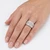 Diamond Unisex Statement Ring Greek Key Design On Woman's Hand
