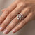 Unique Bezel-Set 0.75ct Diamond Star Statement Ring On Hand