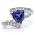 Triangular Cut Tanzanite Diamond Statement Ring
