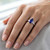 Marquise Cut Tanzanite Diamond Engagement Ring On Hand