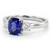 Cushion Cut Tanzanite And Diamond 3 Stone Engagement Ring