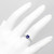 Tanzanite Diamond Vintage Antique Style Engagement Ring on Hand