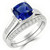 Cushion Cut Tanzanite and Diamond Engagement Ring Set