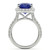 Cushion Cut Tanzanite and Diamond Halo Engagement Ring Side