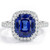 Cushion Cut Tanzanite and Diamond Halo Engagement / Statement Ring