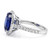 Cushion Cut Tanzanite and Diamond Halo Engagement / Statement Ring Side