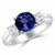 Tanzanite and Diamond 3-Stone Engagement Ring