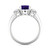 Fine Tanzanite and Diamond 3-Stone Engagement Ring Side