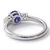 Fine Tanzanite and Diamond Three-Stone Engagement Ring Side