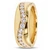 Channel-Set Diamond Twist Wedding Band Wave Ring 14k Yellow Gold