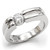 Men's Diamond Solitaire Off-Centered Pinky Ring