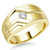 1/4 Carat Diamond Men's Solitaire Statement Ring Yellow Gold