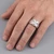 Natural Diamond Men's Solitaire Pinky Ring On Hand