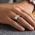 Half Carat Diamond Solitaire Men's Statement Ring On Hand