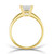 Princess Cut Solitaire Ring Setting Side