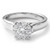 Solid Raised Shank Solitaire Engagement Ring Mounting