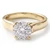 Solid Raised Shank Solitaire Engagement Ring Mounting 14k Yellow Gold
