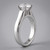 Solid Raised Shank Solitaire Engagement Ring Mounting Side
