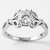 Fancy Floral Solitaire Engagement Ring Setting Split Shank