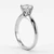 6-Prong Solitaire Engagement Ring Mounting Knife-Edge Band Side