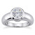 Round Bezel Solitaire Engagement Ring Solid Mounting