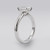 Emerald-Cut Solitaire Engagement Ring Setting Side