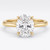 Oval Cut Solitaire Engagement Ring Mounting 14k Yellow Gold