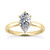 Pear Shape Solitaire Engagement Ring Mounting Yellow Gold