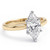 Marquise-Cut Solitaire Engagement Ring Mounting 14k Yellow Gold
