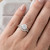 Curved Diamond Wedding Band Guard Ring On Hand