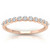 Bridal Diamond Wedding Band Rose Gold Ring with Shared Prongs