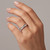 Natural Channel-Set Diamond Wedding Band Bridal Ring On Hand