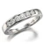 Six-Stone Channel-Set Diamond Wedding Band 14k White Gold Ring