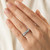 Diamond Twist Wedding Band Wave Anniversary Ring On Hand
