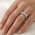 1 Carat Four Diamond Anniversary Vintage-Inspired Wedding Ring On Hand
