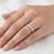 Seven-Stone Diamond Anniversary Wedding Ring On Hand